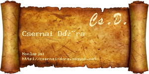 Csernai Dóra névjegykártya